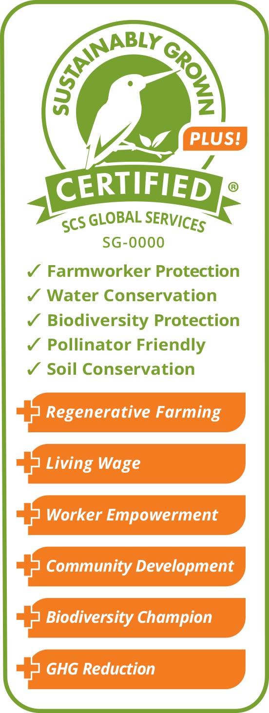sustainably grown plus